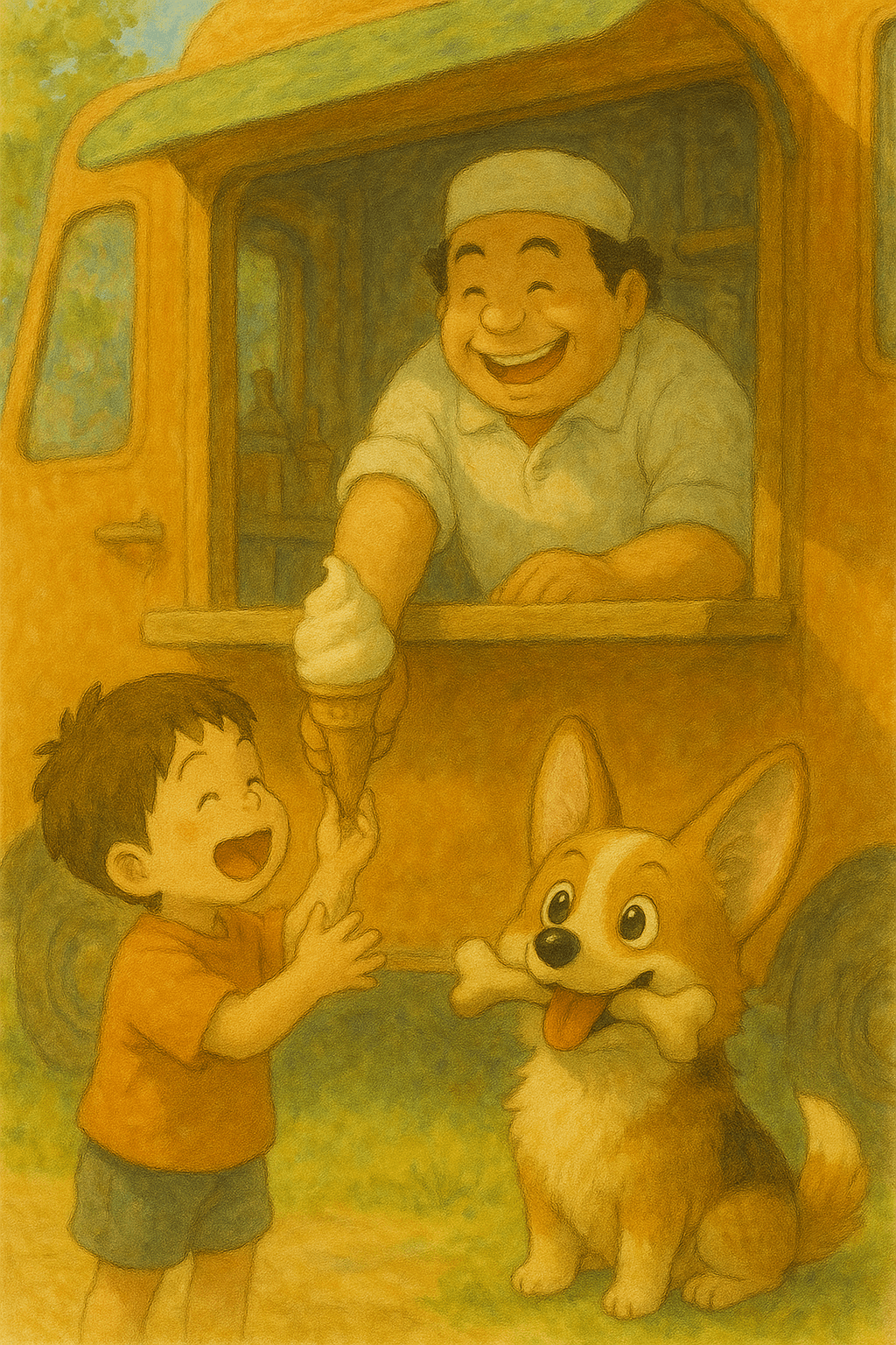 Happy customers enjoying food